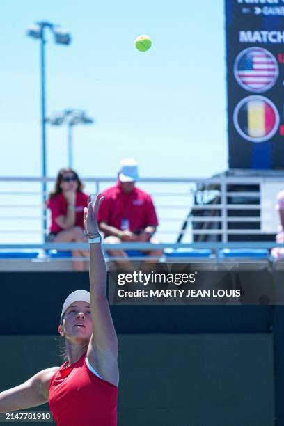 American Jessica Pegula pictured in action during the third match between American Pegula and Belgian Vandewinkel on the second day of the meeting...