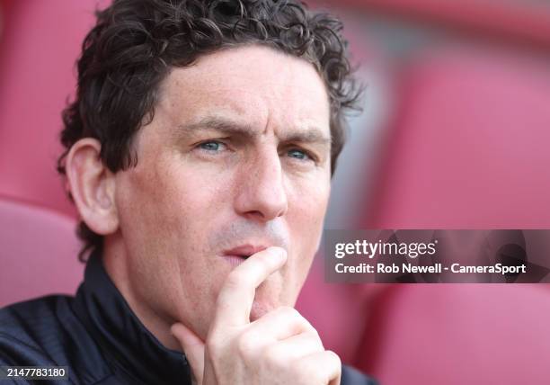 Sheffield United coach Keith Andrews during the Premier League match between Brentford FC and Sheffield United at Gtech Community Stadium on April...