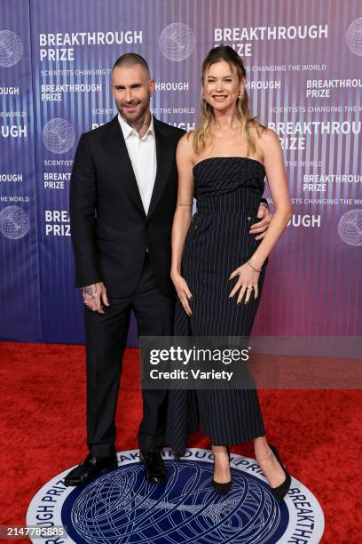 Adam Levine and Behati Prinsloo at the tenth Breakthrough Prize ceremony held at the Academy Museum of Motion Pictures on April 13, 2024 in Los...