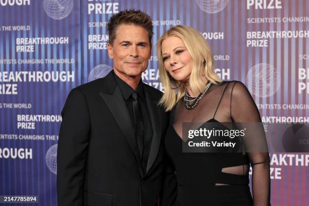 Rob Lowe and Sheryl Berkoff at the tenth Breakthrough Prize ceremony held at the Academy Museum of Motion Pictures on April 13, 2024 in Los Angeles,...