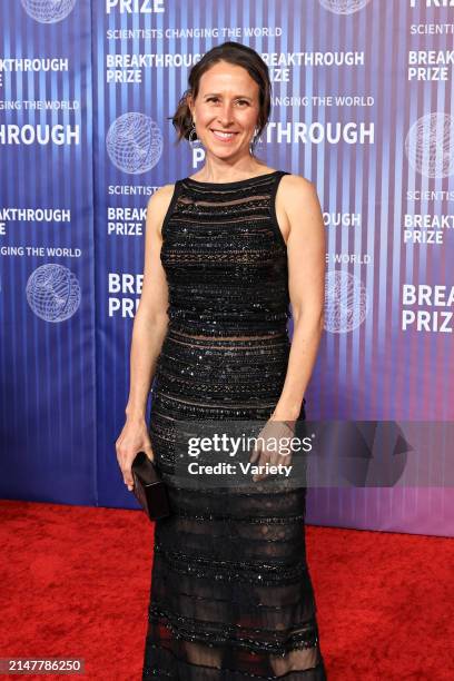 Anne Wojcicki at the tenth Breakthrough Prize ceremony held at the Academy Museum of Motion Pictures on April 13, 2024 in Los Angeles, California.