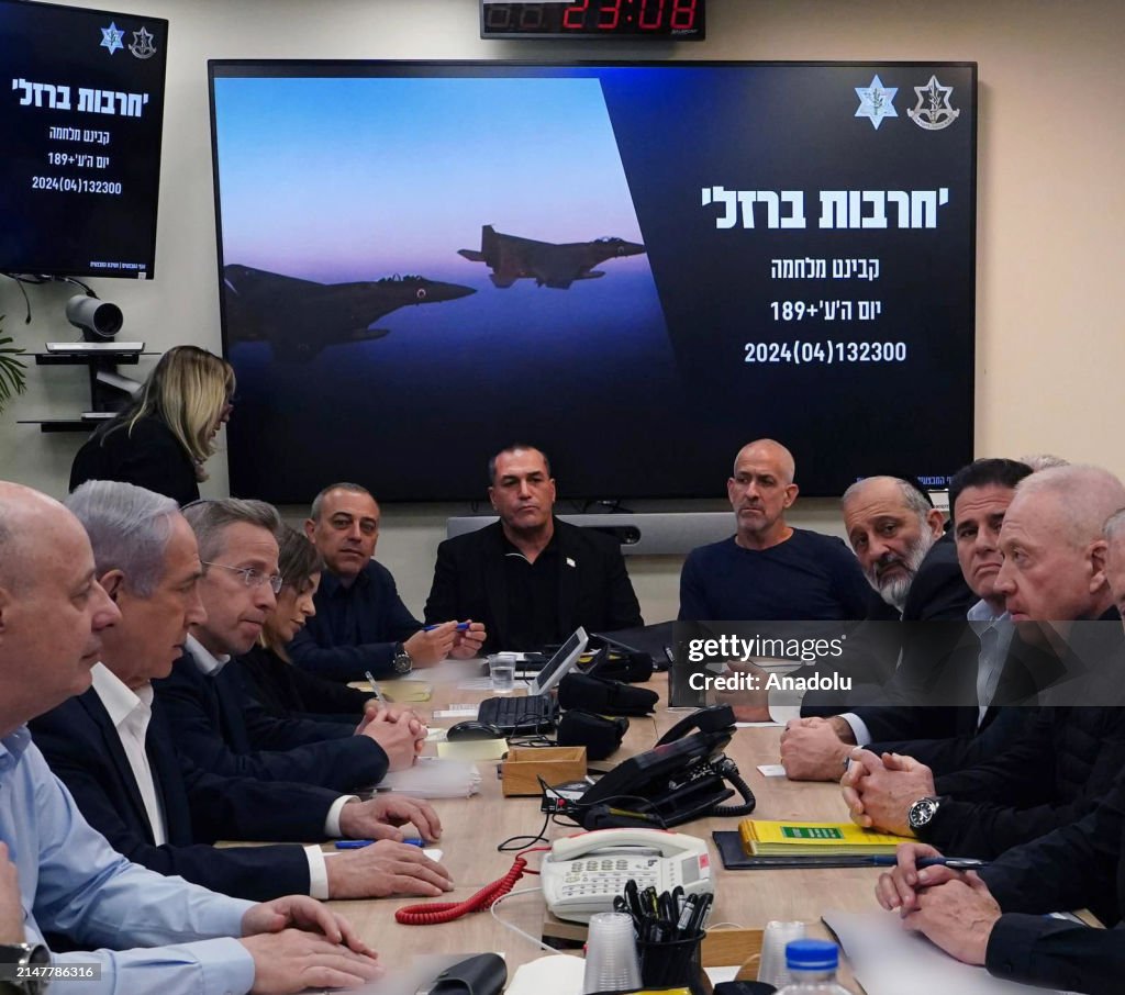 Israeli war cabinet meeting in Tel Aviv
