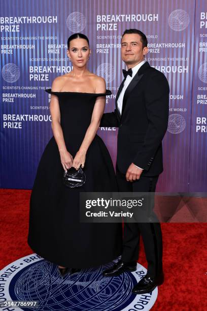Katy Perry and Orlando Bloom at the tenth Breakthrough Prize ceremony held at the Academy Museum of Motion Pictures on April 13, 2024 in Los Angeles,...