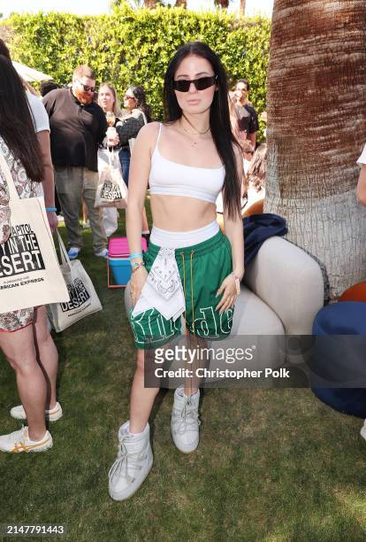 Natalie Jane at the Interscope & Capitol Records Coachella Party on April 13, 2024 in Palm Springs, California