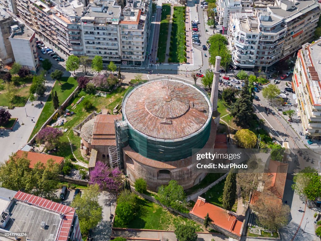 Aerial View Of Thessaloniki City And Rotunda