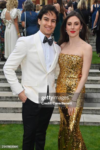 Roman Mejia and Tiler Peck attend The Olivier Awards 2024 at Royal Albert Hall on April 14, 2024 in London, England.