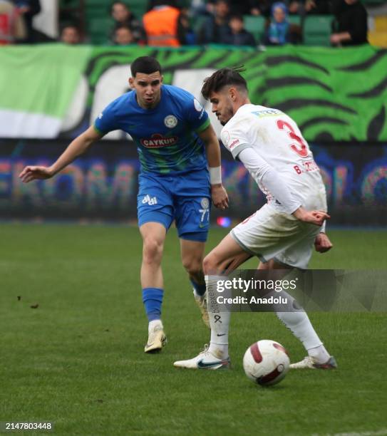 Zeqiri of Rizespor in action during the Turkish Super Lig week 32 football match between Caykur Rizespor and Bitexen Antalyaspor at Caykur Didi...