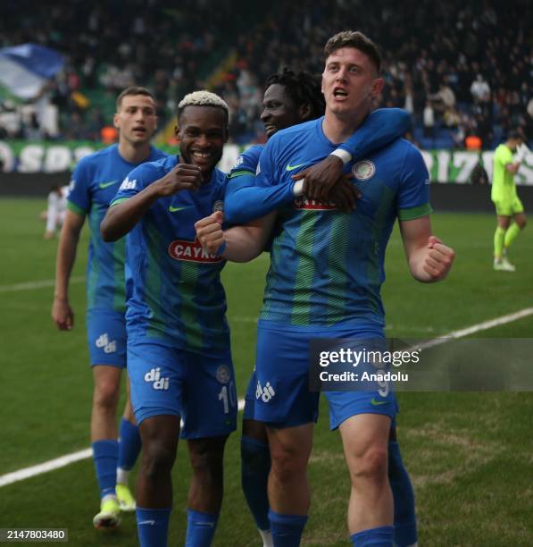 Gaich of Caykur Rizespor celebrates after scoring a goal during the Turkish Super Lig week 32 football match between Caykur Rizespor and Bitexen...