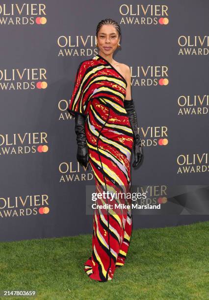 Sophie Okonedo attends The Olivier Awards 2024 at The Royal Albert Hall on April 14, 2024 in London, England.