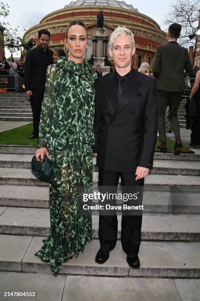 Ruta Gedmintas and Luke Treadaway attend The Olivier Awards 2024 at Royal Albert Hall on April 14, 2024 in London, England.