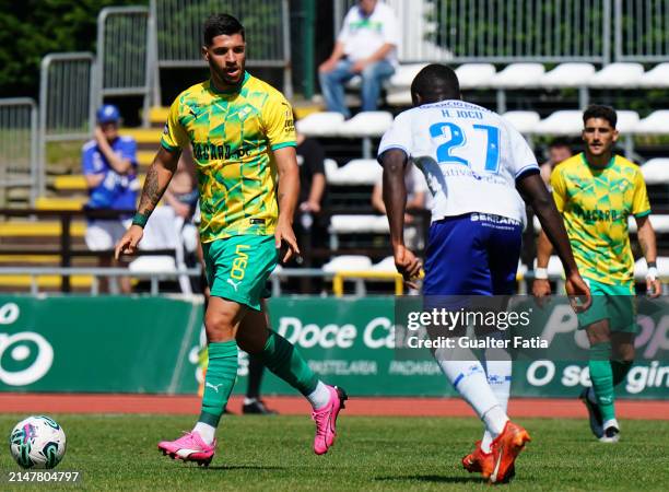 Miguel Fale of CD Mafra in action during the Liga Portugal 2 match between CD Mafra and CD Feirense at Estadio do Parque Desportivo Municipal de...