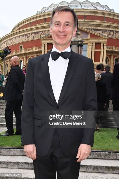 Chancellor of the Exchequer Jeremy Hunt attends The Olivier Awards 2024 at Royal Albert Hall on April 14, 2024 in London, England.