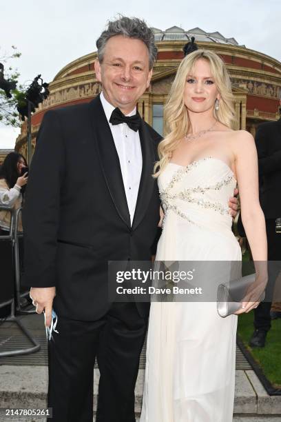 Michael Sheen and Anna Lundberg attend The Olivier Awards 2024 at Royal Albert Hall on April 14, 2024 in London, England.