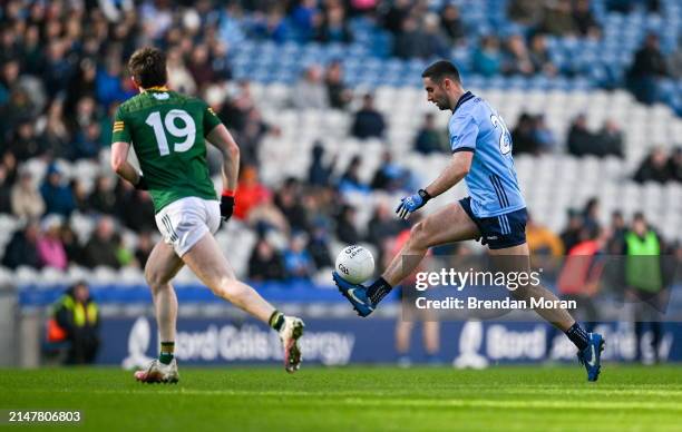 Dublin , Ireland - 14 April 2024; James McCarthy of Dublin in action against Jack O'Connor of Meath during the Leinster GAA Football Senior...