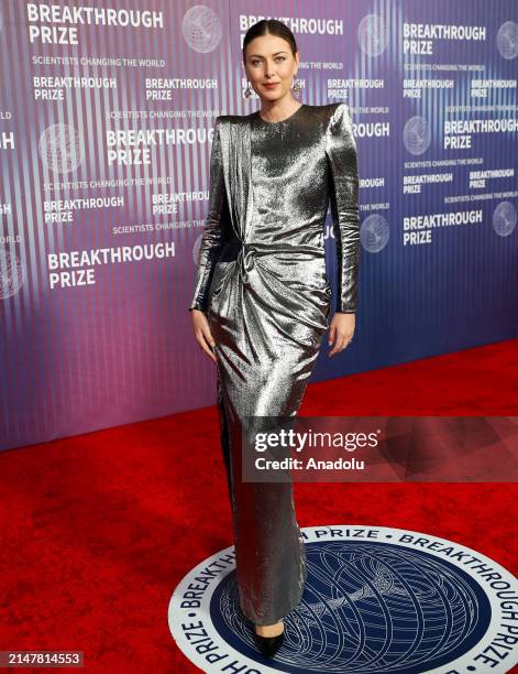 Maria Sharapova attends the 10th Annual Breakthrough Prize Awards and Ceremony at the Academy Museum of Motion Pictures in Los Angeles, California,...