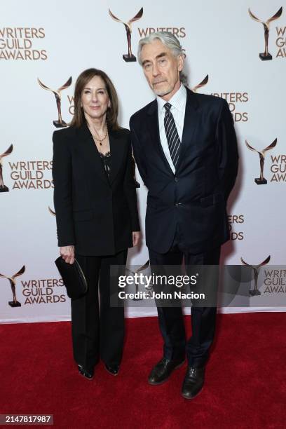 Kathleen Kennedy and Tony Gilroy at the 2024 Writers Guild Awards held at The Edison Ballroom on April 14, 2024 in New York City.