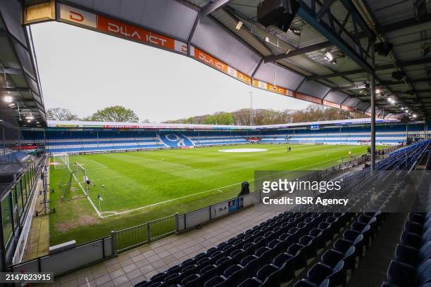 Stadium overview during the Dutch Keukenkampioendivisie match between De Graafschap and Telstar at Stadion de Vijverberg on April 12, 2024 in...