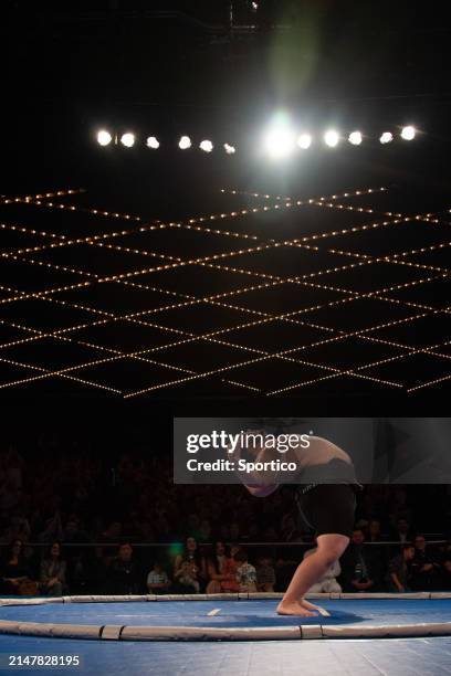 Rui "The Hurricane" Junior at the World Championship Sumo held at The Theater at Madison Square Garden on April 13, 2024 in New York, New York.