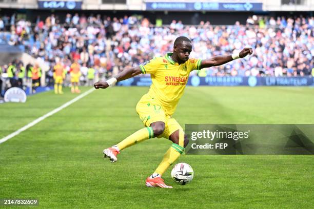 Moussa SISSOKO of Nantes during the Ligue 1 Uber Eats match between Le Havre and Nantes at Stade Oceane on April 14, 2024 in Le Havre, France.