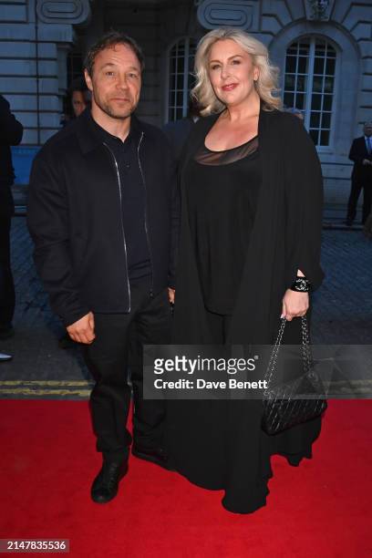 Stephen Graham and Hannah Walters attend the UK Premiere of "Jeanne Du Barry" at The Curzon Mayfair on April 15, 2024 in London, England.