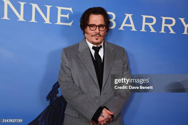 Johnny Depp attends the UK Premiere of "Jeanne Du Barry" at The Curzon Mayfair on April 15, 2024 in London, England.