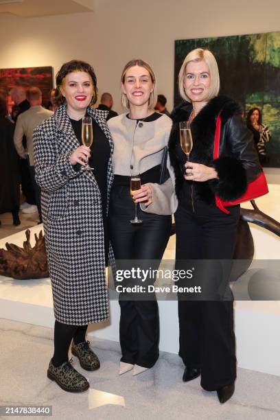 Kelly Bishop, Lucy Noone and Camilla Topham attend the CODE Hospitality's Women of the Year 2024 Awards at Claridge's ArtSpace on April 15, 2024 in...
