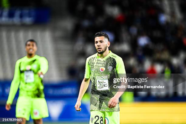 Farid EL MELALI of Angers during the Ligue 2 BKT match between Grenoble and Angers at Stade des Alpes on April 15, 2024 in Grenoble, France.