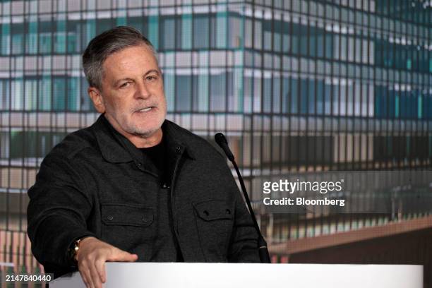 Dan Gilbert, chairman of founder of Rocket Cos. Inc., during a news conference at the Hudson's building in Detroit, Michigan, US, on Monday, April...