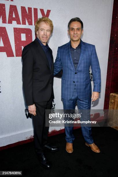 Jerry Bruckheimer and Arash Amel at the New York premiere of "The Ministry of Ungentlemanly Warfare" held at AMC Lincoln Square on April 15, 2024 in...