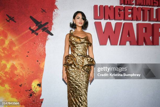 Eiza González at the New York premiere of "The Ministry of Ungentlemanly Warfare" held at AMC Lincoln Square on April 15, 2024 in New York City.