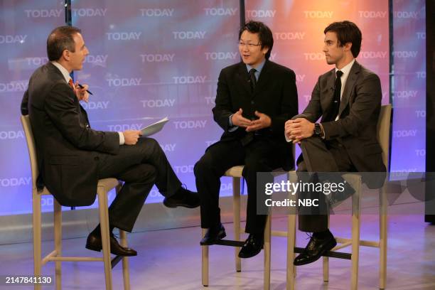 News -- Monday, November 20, 2006 -- Pictured: Matt Lauer, Masi Oka, Milo Ventimiglia -- Masi Oka and Milo Ventimiglia talk about their NBC show...