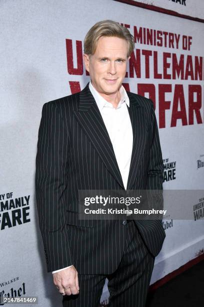 Cary Elwes at the New York premiere of "The Ministry of Ungentlemanly Warfare" held at AMC Lincoln Square on April 15, 2024 in New York City.