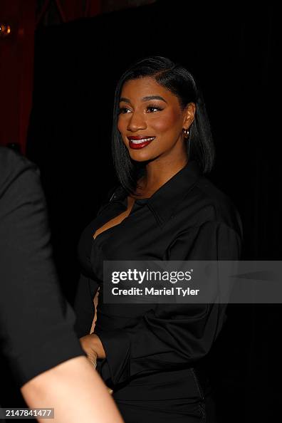 Taylor Rooks Smile Taylor Rooks smiles during the 2024 WNBA Draft on April 15, 2024 at ...
