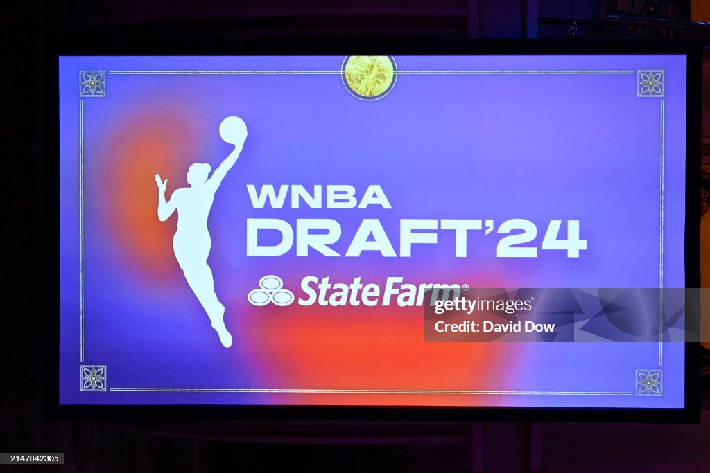 Wnba Draft Sign A look at the WNBA Signage during the 2024 WNBA Draft on April 15 ...