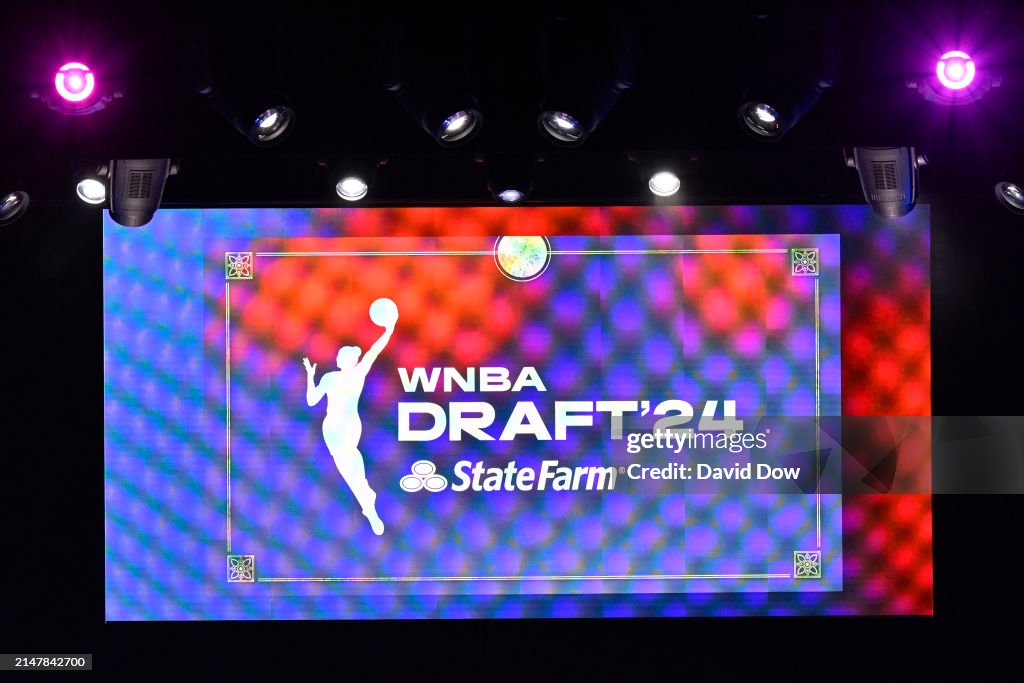 Wnba Draft Sign A look at the WNBA Signage during the 2024 WNBA Draft on April 15 ...