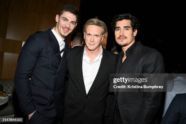 Hero Fiennes Tiffin, Cary Elwes and Henrique Zaga at the party for the New York premiere of "The Ministry of Ungentlemanly Warfare" held at Ascent...