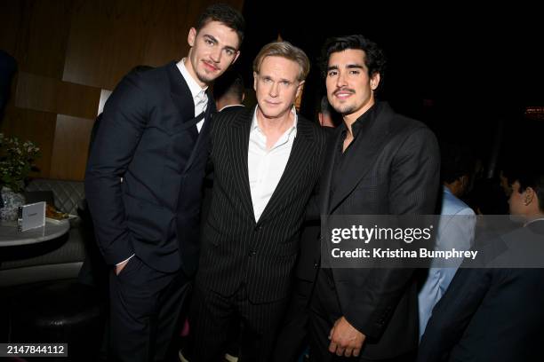 Hero Fiennes Tiffin, Cary Elwes and Henrique Zaga at the party for the New York premiere of "The Ministry of Ungentlemanly Warfare" held at Ascent...