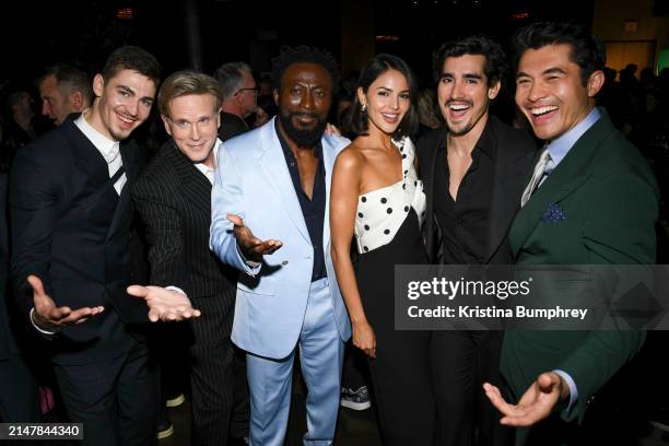 Hero Fiennes Tiffin, Cary Elwes, Babs Olusanmokun, Eiza González, Henrique Zaga and Henry Golding at the party for the New York premiere of "The...