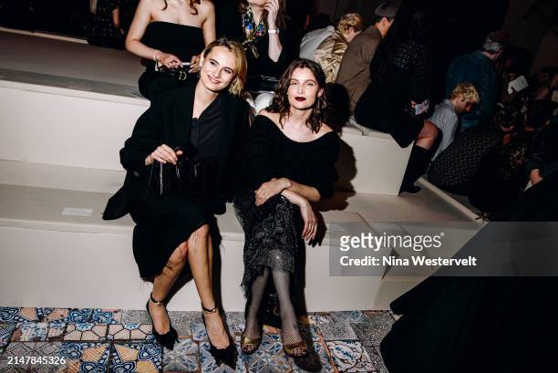 Violette d'Urso and Laetitia Casta at Dior Pre-Fall 2024 Show held at the Brooklyn Museum on April 15, 2024 in New York, New York.