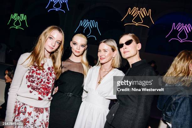 Kai Schreiber, Anya Taylor-Joy, Naomi Watts and Rosamund Pike at Dior Pre-Fall 2024 Show held at the Brooklyn Museum on April 15, 2024 in New York,...