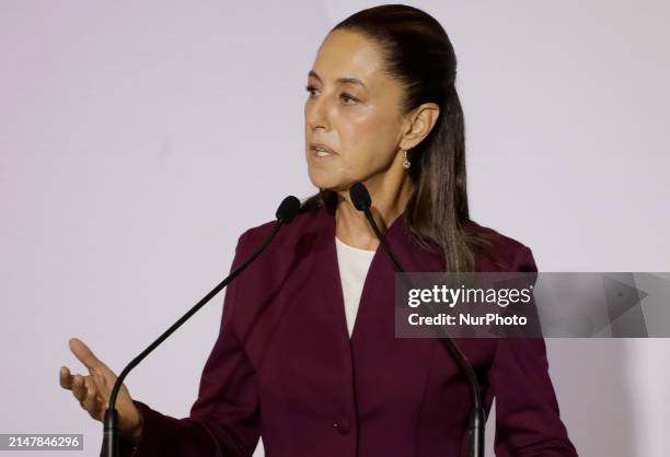 Claudia Sheinbaum, the candidate for the presidency of Mexico from the Together We Will Make History Coalition and the MORENA Party, is meeting with...