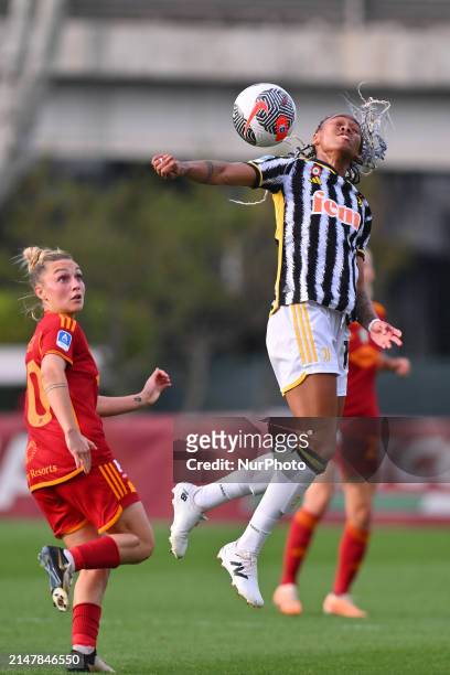 Lindsey Thomas of Juventus F.C. Is playing on Day 22 of the Women's Serie A Playoffs between A.S. Roma Women and Juventus F.C. At the Tre Fontane...