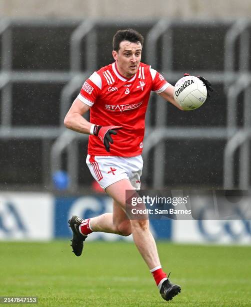 Laois , Ireland - 14 April 2024; Tommy Durnin of Louth during the Leinster GAA Football Senior Championship quarter-final match between Louth and...