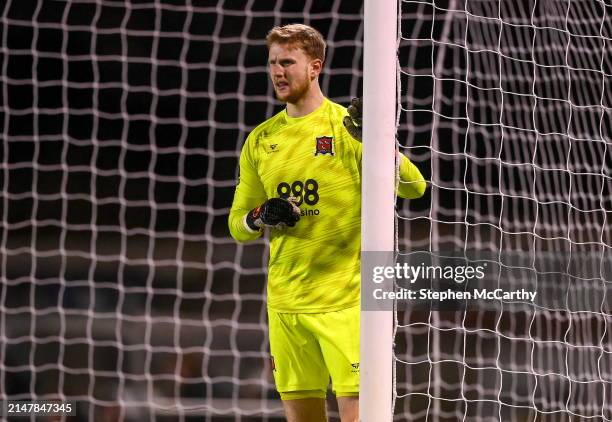 Dublin , Ireland - 15 April 2024; Dundalk goalkeeper George Shelvey during the SSE Airtricity Men's Premier Division match between Bohemians and...