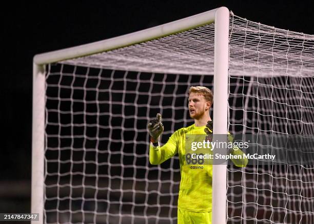 Dublin , Ireland - 15 April 2024; Dundalk goalkeeper George Shelvey during the SSE Airtricity Men's Premier Division match between Bohemians and...