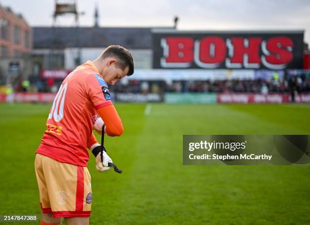 Dublin , Ireland - 15 April 2024; Bohemians goalkeeper Kacper Chorazka before the SSE Airtricity Men's Premier Division match between Bohemians and...