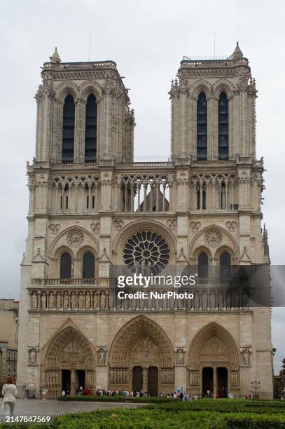 The Cathedral of Notre Dame is standing in Paris, France, on August 20, 2007.