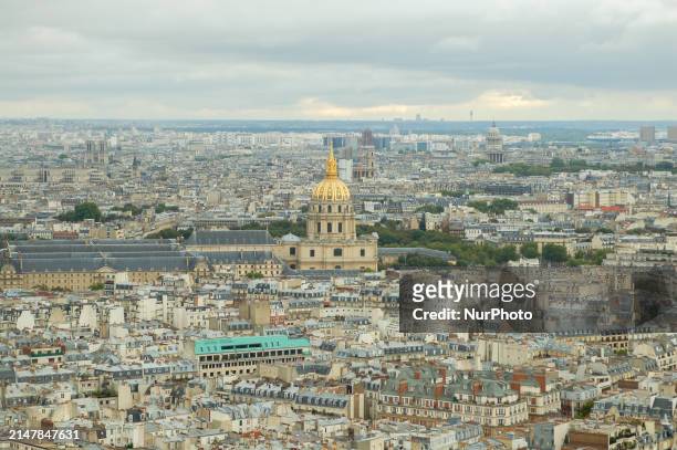 View of the urban architecture of Paris is being seen from the Eiffel Tower in Paris, France, on August 20, 2007.