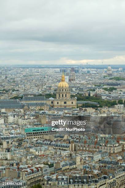 View of the urban architecture of Paris is being seen from the Eiffel Tower in Paris, France, on August 20, 2007.