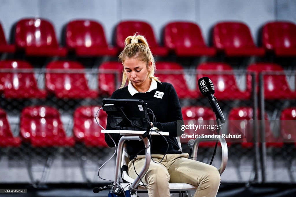 during the 2024 Open de Rouen, WTA 250 at Kindarena on April 16, 2024